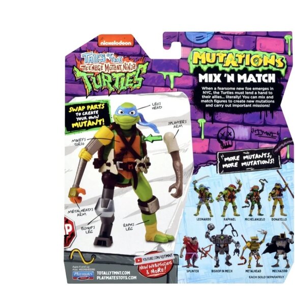 Tales of Teenage Mutant Ninja Turtles: Mutations Mix and Match 4.5” Splinter - Picture 3 of 8